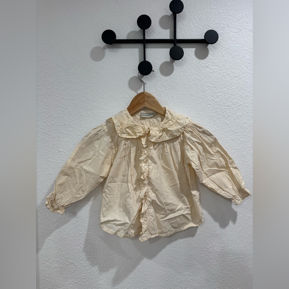 The Campamento Cream Ruffled Toddler girls Shirt (3-4yrs)